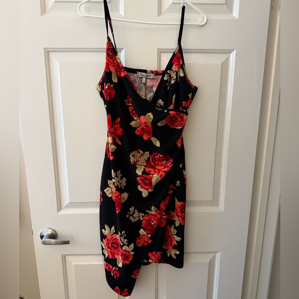 XL Rose Wrap Dress
